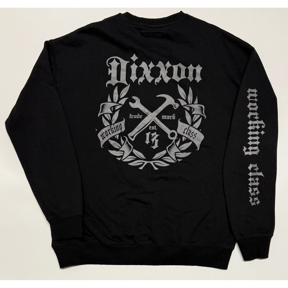 Dixxon Flannel Co Working Class Crewneck Sweatshirt Black XL Mens Graphic Fleece